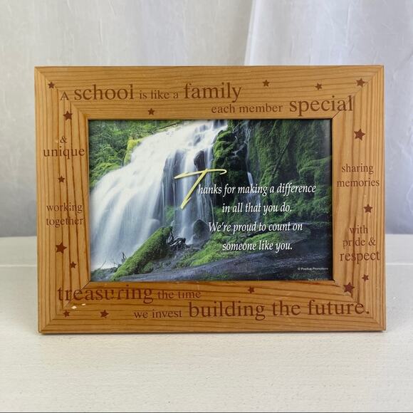 VTG Photo Picture Frame School Teacher Wooden Decor Gift Vintage Early 2000’s - Picture 7 of 16